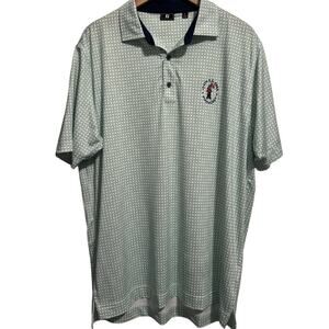 FootJoy Green Short Sleeve Golf Polo Shirt L 2024 U.S. Open Lisle Rope Gingham